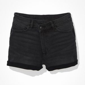 Black Crossover Mom Shorts